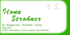 ilona strohner business card